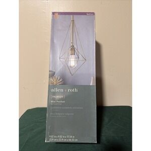 allen + roth palmsley soft gold geometric mini pendant light #0639163